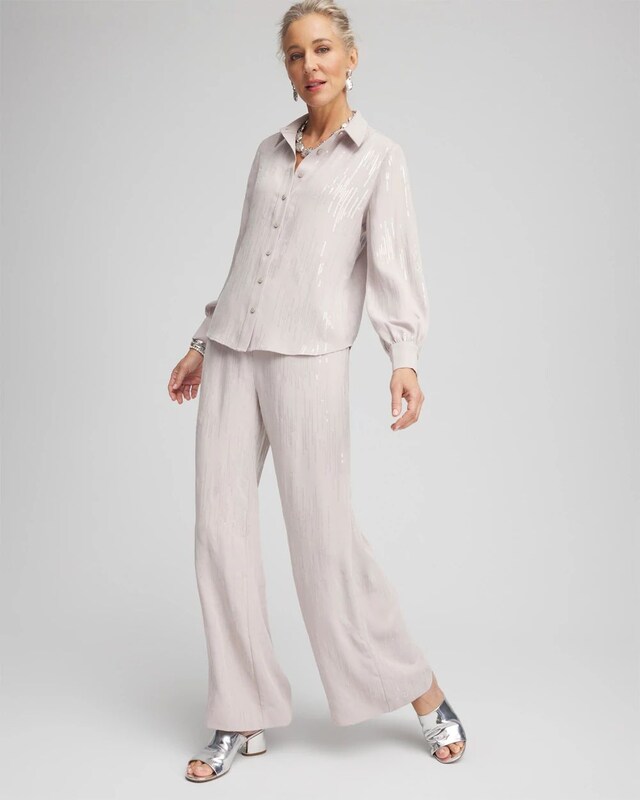 Sequin Wide Leg Pants - image 2